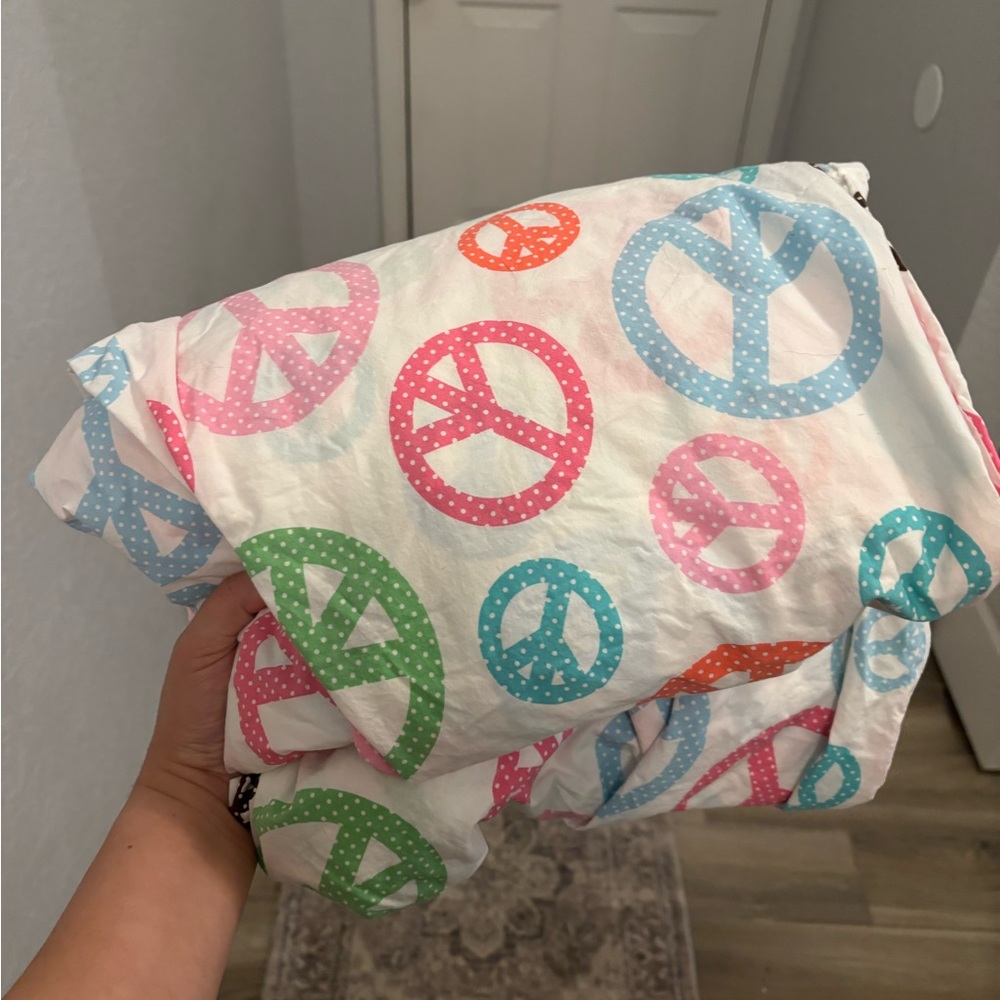 PB Teen Duvet Cover Twin preppy girls teen rainbow peace
